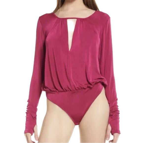 Free People Kaya Long Sleeve Bodysuit Sz S NWOT - Picture 5 of 15